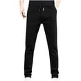 thumbnail image 1 of DPTALR Men's Waterproof Solid Elastic Waist Pocket Cargo Pants, Black Big and Tall Men XXL, 1 of 4