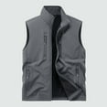thumbnail image 1 of DPTALR George Men's Waterproof Vest Lightweight Travel Hiking Sleeveless Jacket Zipper Style Men Outerwear Vests Gray Big and Tall Men L, 1 of 1