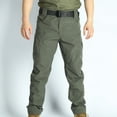 thumbnail image 1 of DPTALR Men's Work Pants, Ripstop, Tactical, Lightweight, Hiking, Water Resistant, Cargo, #Green Big and Tall Men L, 1 of 6