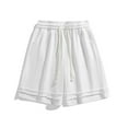 thumbnail image 1 of DPTALR George Mens Athletic Shorts Elastic Waist Casual Pajama Short with Pocket Gym Workout Short Shorts #White Big and Tall Men XL, 1 of 4