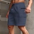 thumbnail image 1 of DPTALR Mens Cargo Work Shorts Drawstring Elastic and Relaxed Fit Summer Hiking Short Cargo Pants Gray,Big and Tall Men XL, 1 of 6