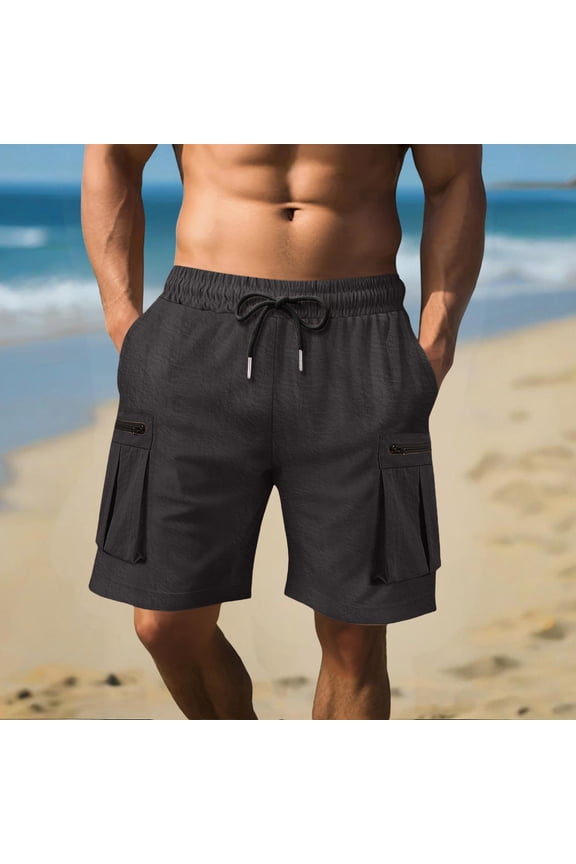 George Stretch Cargo Shorts for Men Elastic Waist Durability and FIT 2025 Summer Cargo Pants #Black Big and Tall Men XXL