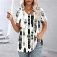thumbnail image 1 of DPTALR George Women's 2025 Summer Scoop Neck Short Sleeve Flowy Blouses - Loose Fit,Casual & Comfy,Black,Size XL, 1 of 7