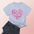 thumbnail image 1 of DPTALR George Women's Breast Cancer Awareness T-Shirts,Pink Ribbon,Hope Graphic Tees with multiple styles available,#Gray,Size M, 1 of 3