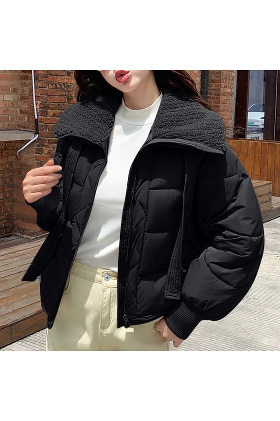 George Women's Casual Long Sleeved Hooded Solid Color Jacket,Black,Size L