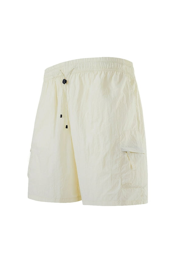 George Women's Casual Stretch Cargo Shorts,Classic Drawstring Elastic Waist,Summer,Work,with Multi Pockets,#Beige,Size XL