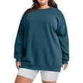thumbnail image 1 of DPTALR George Women's Plus Size Casual Loose Fit Long Sleeve Round-Neck Sweatshirt,Navy,Size XXXL, 1 of 6