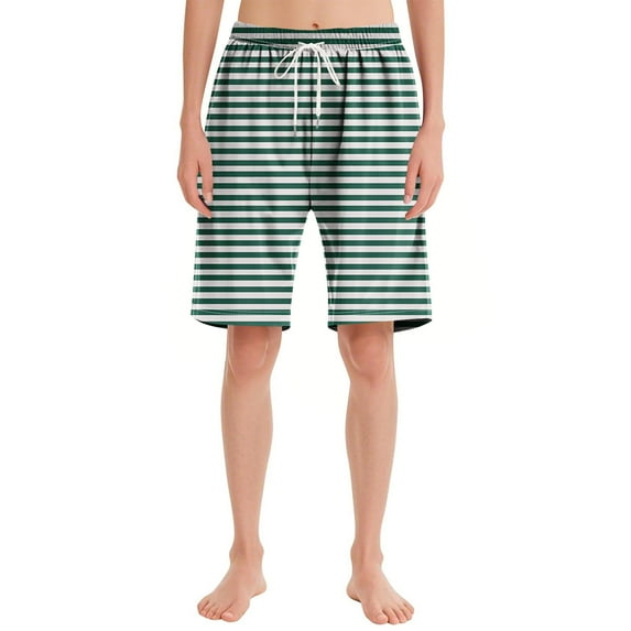 DPTALR George Women's Sleep Bermuda Shorts,Lightweight,Breathable,Pajama Boxer,Y2k,Beach,Plaid,Sleepwear,Loungewear,#Green,Size XXXXXL