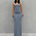 thumbnail image 1 of DPTALR George Women's Spaghetti Strap Dress, Bodycon, Backless, Maxi,#Blue,Size L, 1 of 6