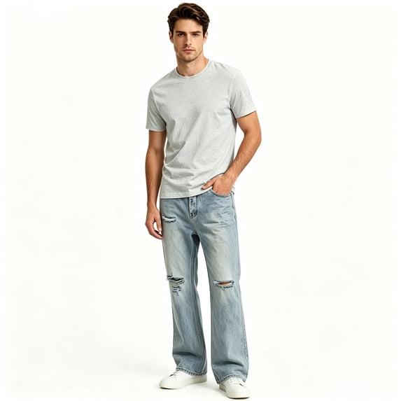 DPTALR Men's Classic Crew Neck Short Sleeve T-Shirt, Casual Everyday Basic Tops, Size S-4XL