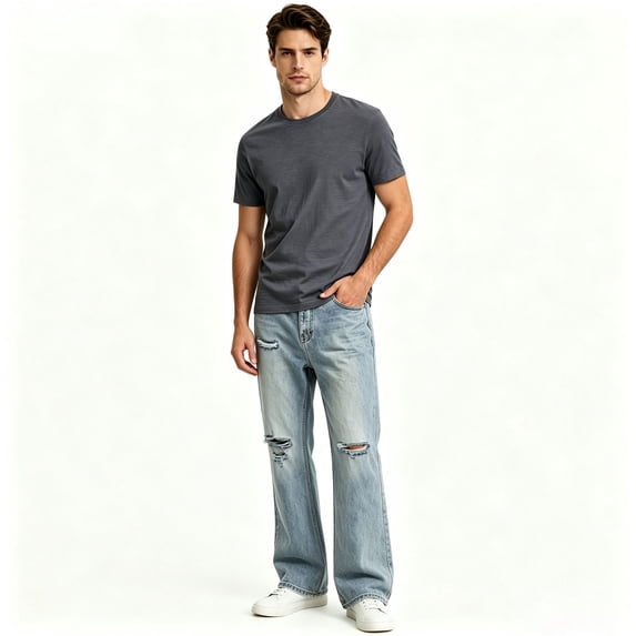 DPTALR Men's Classic Crew Neck Short Sleeve T-Shirt, Casual Everyday Basic Tops, Size S-4XL