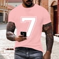 thumbnail image 1 of DPTALR Men's Fashion Printed Round Neck Short Sleeve Casual Pullover Top,Pink,Big Men's,Tall Men's M，Young Men's, 1 of 1