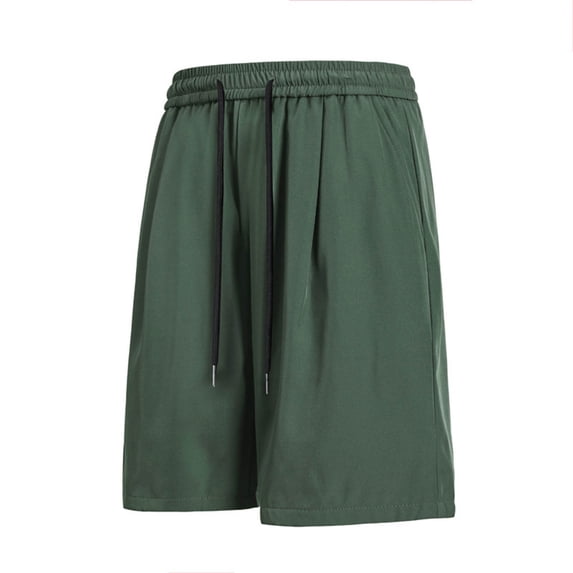 DPTALR Men's Lightweight Breathable Casual Shorts with Pockets,Army Green,Big Men's,Tall Men's L,Young Men's Short