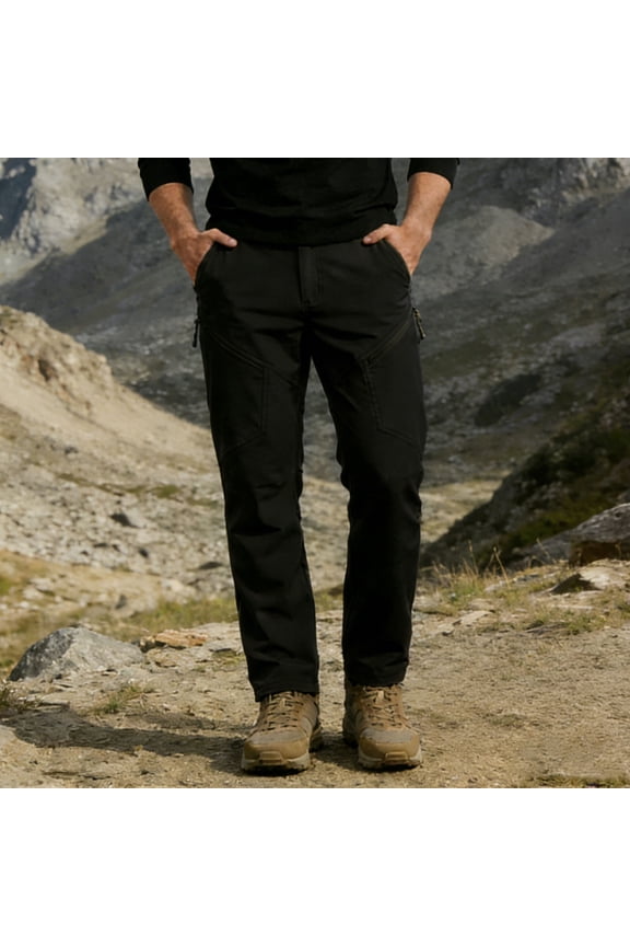 Men's Outdoor Sporty Casual Work Long Pants,Black,Big Men's,Tall Men's XXXL,Young Men's