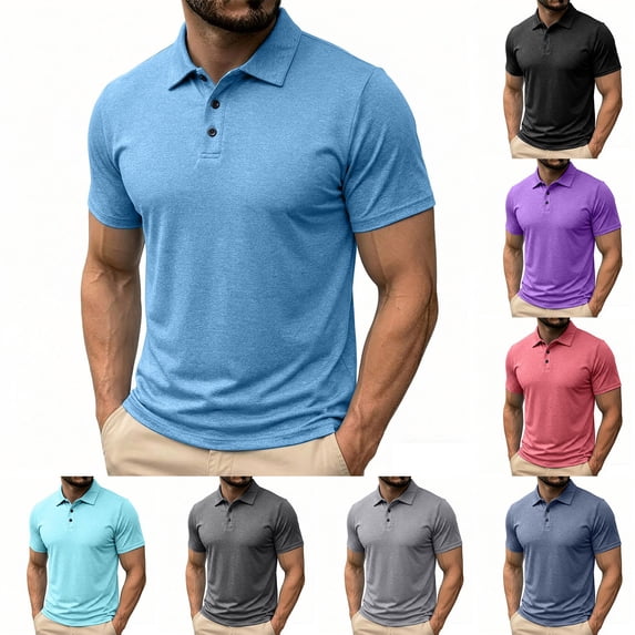 DPTALR Men's Quick Dry Breathable Short Sleeve T-shirt,Purple,Big Men's,Tall Men's XXL,Young Men's Shirts