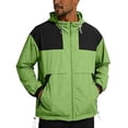 thumbnail image 1 of DPTALR Men's Solid Color Long Sleeve Hooded Zip Up Cardigan, Ice Silk Thin Sun Protection Jacket,Green,Big and Tall Men XXL, 1 of 8