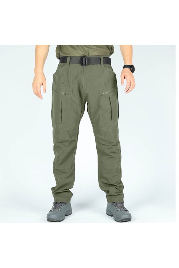 Men's Solid Color Outdoor Training Water-Repellent Windproof Work Pants,Green,Big and Tall Men S