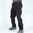 thumbnail image 1 of DPTALR Men's Winter Waterproof Lined Cargo Hiking Ski Pants with Multiple Pockets,Black,Big and Tall Men L, 1 of 8