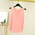 thumbnail image 1 of DPTALR Women's Casual Loose Comfy Solid Color Round Neck Sleeveless Tank Top,Pink,Size L,Women's Plus ,Young Adult Tops, 1 of 5