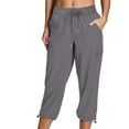 thumbnail image 1 of DPTALR Women's Comfortable Casual Work Pants with Pocket,Drawstring,Gray,Size S, 1 of 8