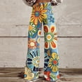thumbnail image 1 of DPTALR Women's High Rise Vintage Floral Straight Leg Summer Denim Pants,Multicolor,Size M, 1 of 6