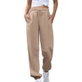 thumbnail image 1 of DPTALR Women's High Waist Lightweight Baggy Drawstring Casual Joggers,Lounge Workout Sweatpants,Khaki,Size XL, 1 of 8
