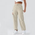 thumbnail image 1 of DPTALR Women's Lightweight Cargo Hiking Pants,Quick Dry,Water Resistant,Zipper Pockets,Beige,Size XXL, 1 of 5