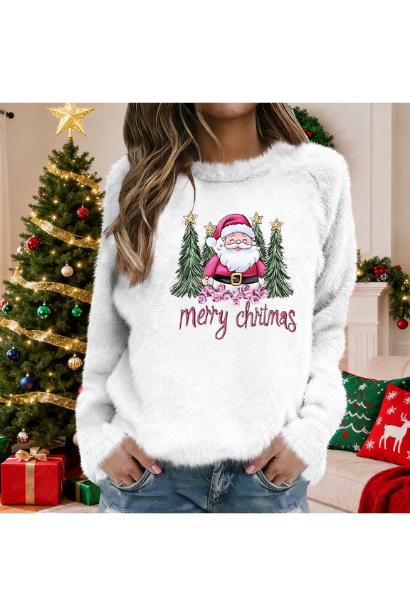 Women's Printed Raglan Sleeve Top With Crew Neck And Drop Shoulder,White,Size XXXL