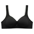 thumbnail image 1 of DPTALR Womens Dailywear Bars Printing Gathered Together Daily Bra Underwear No Rims, 1 of 4