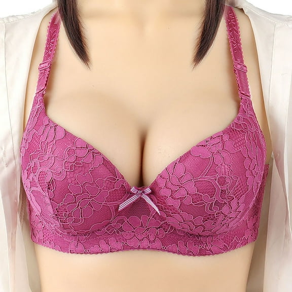 DPTALR Womens Dailywear Bars Underwear Sagging Collar Bra With Lace Thin Large Soft Steel Ring Daily Bra