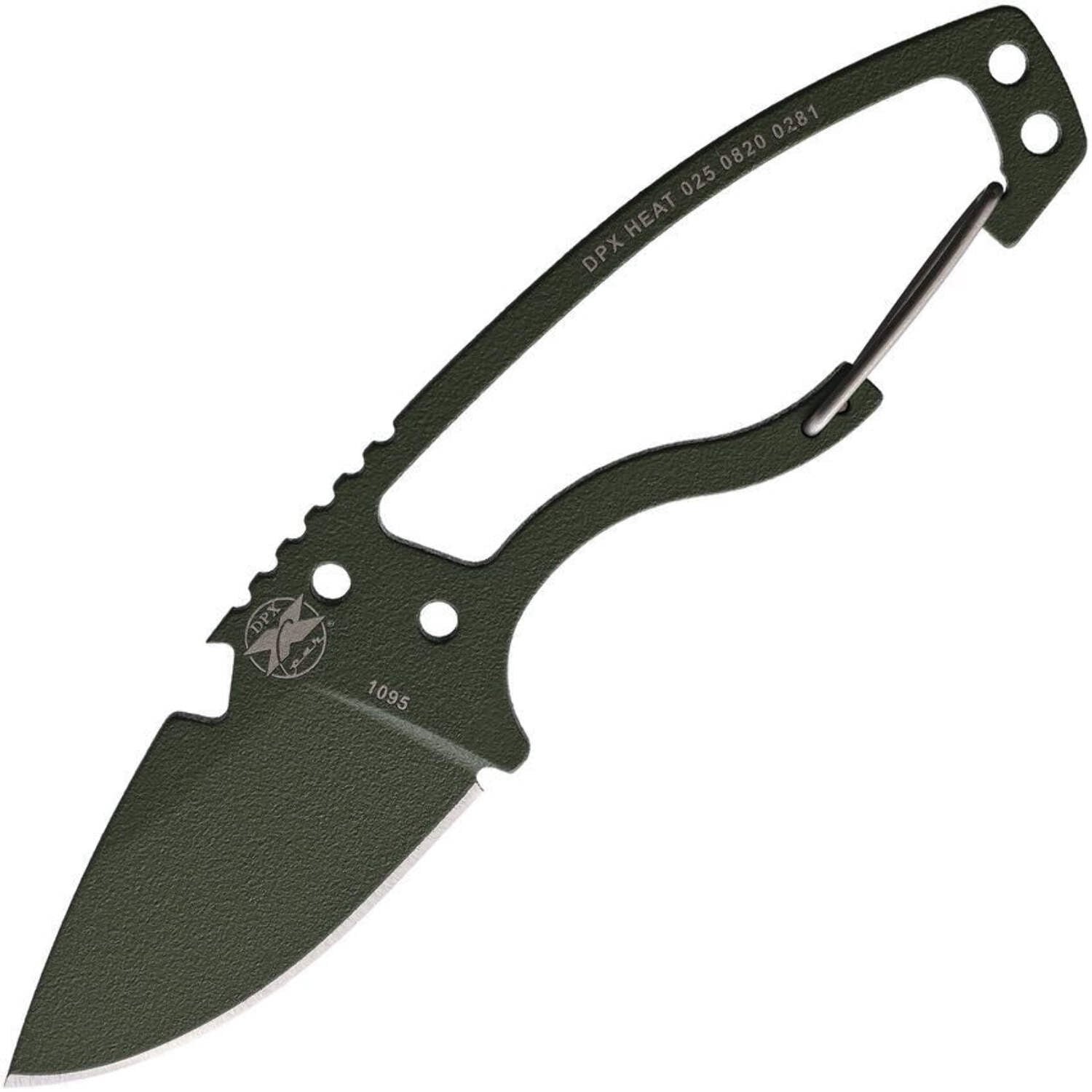 DPX Gear HTX025 HEAT Hiker OD Green Fixed Blade Knife Skeletonized ...