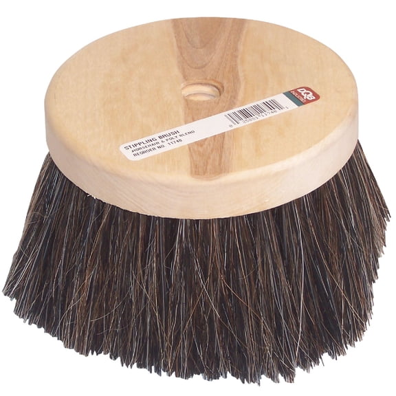 DQB Ind. DQB Stippling Black Horsehair-Polypropylene Blend Texture Paint Brush - Pack of 2