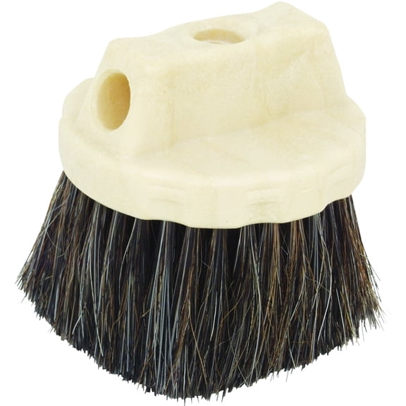 DQB Industries Round Window Brush Horsehair and Poly - 4-1/2 In. - Brown