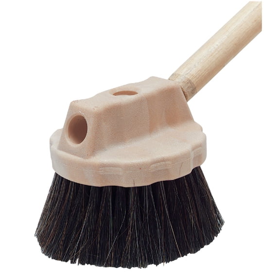 DQB Industries Round Window Brush Horsehair and Poly - 4-1/2 In. - Brown