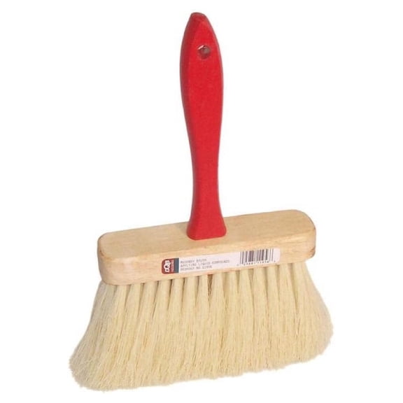 DQB Masonry Brush 5-Row 6.5 Inch Wood Block Brush - 6 Pack - Masonry, Stucco, Concrete Application - All-Purpose Liquid Compound Applicator