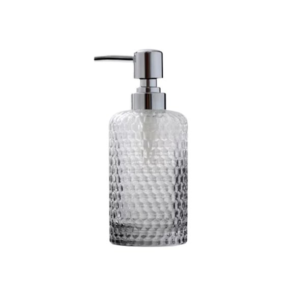 DQQ153 Honeycomb Crystal Glass Soap Dispenser: Ideal For Body Lotion, Shampoo, And Body Wash