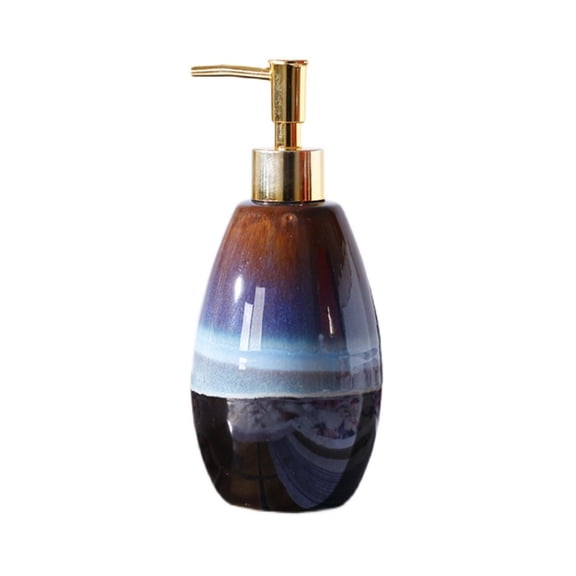 DQQ153 Retro Ceramic Soap Dispenser With Pump Bathroom Shampoo Press Bottle 450ml