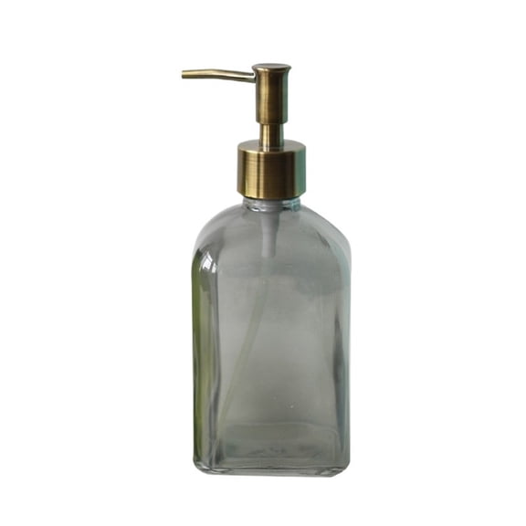 DQQ153 Retro Glass Soap Dispenser With Pump Light Luxury Hotel Lotion Press Bottle 450ml