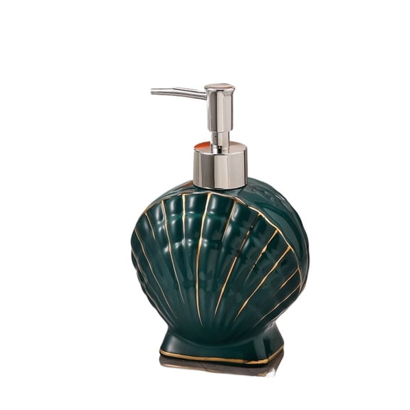 DQQ153 Shell-shaped Ceramic Soap Dispenser Affordable Luxury Bathroom Hotel Shampoo And Body Wash Bottle