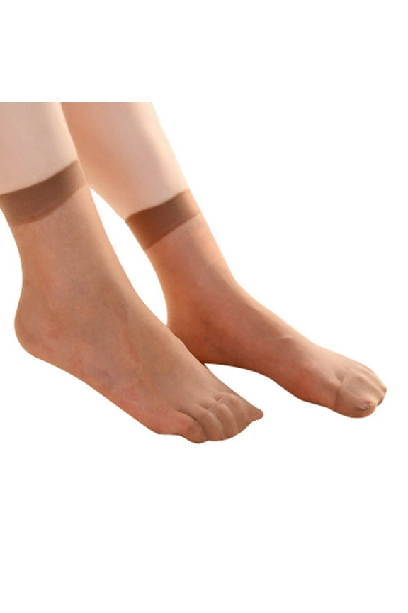 10 Pairs Women Ultra Thin Elastic Silk Girl Short Stockings Ankle Anklet Socks for Protecting Leg