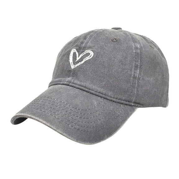 DQRPSEETB Ball Caps Love Embroidered Washed Baseball Cap Sun Visor Female Curved Do Old Couple Cap Sport Cap