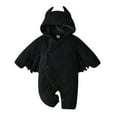 thumbnail image 1 of DQRPSEETB Bodysuit Clothing Kids Halloween Bat Outfits Baby Boys Girls Halloween Romper One Piece Jumpsuit Bats Toddler Bodysuit Pants Set, 1 of 9