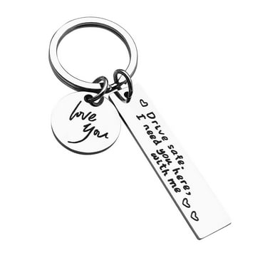 DQRPSEETB Bracelet Keychain KeychainI Love You I Need You Here with Me Keychain Gifts for Boyfriend Husband Dad Gifts