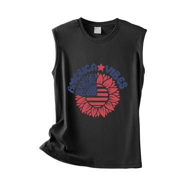 DQRPSEETB Cami Tank Top Fashion Women's Printed Round Neck Casual Loose Sleeveless Top Womens Tops
