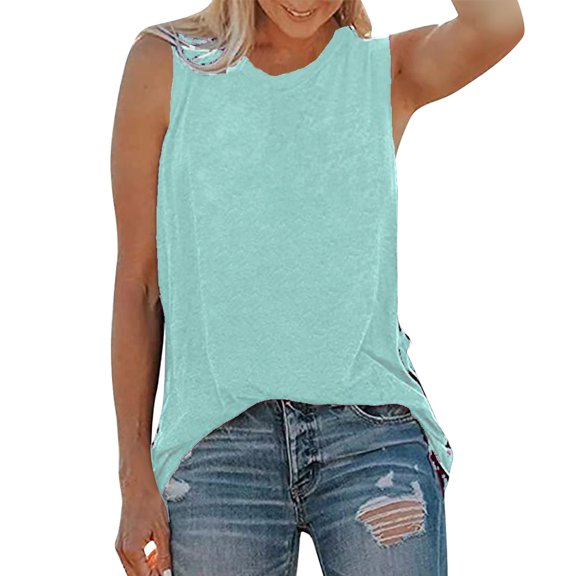 DQRPSEETB Cami Tank Top Womens Tank Tops Summer T Shirts Sleeveless Casual Loose Tunic Blouses Casual Tops for Women