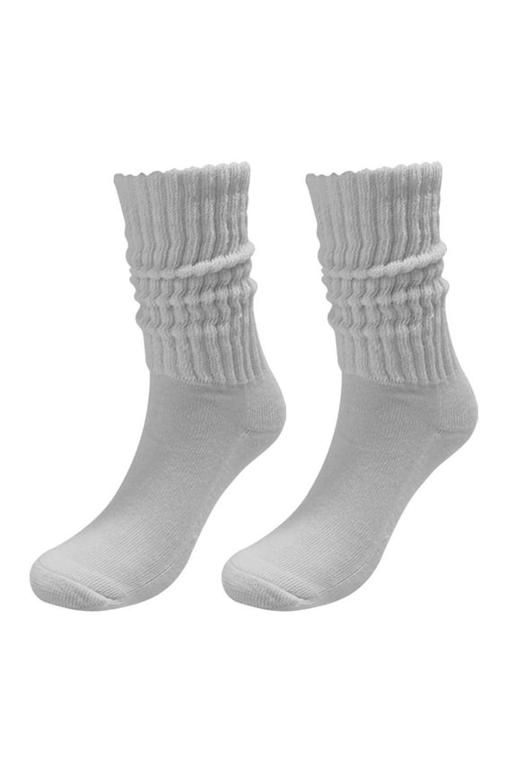 Compression Socks Socks Solid Color Crew Socks Colorful Lightweight Cotton Athletic Socks for Women and Men Soft Socks Gray