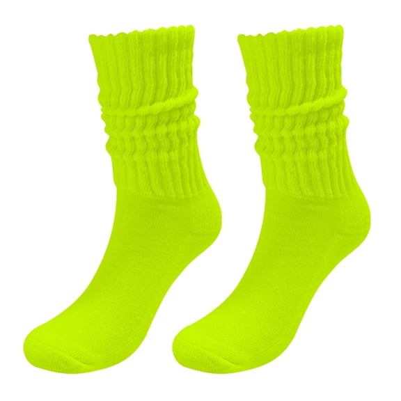 DQRPSEETB Compression Socks Socks Solid Color Crew Socks Colorful Lightweight Cotton Athletic Socks for Women and Men Soft Socks Green