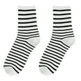 thumbnail image 1 of DQRPSEETB Compression Socks Womens Winter Autumn and Winter Mid Tube Stripe Printing Warm Stockings Soft Socks White, 1 of 2