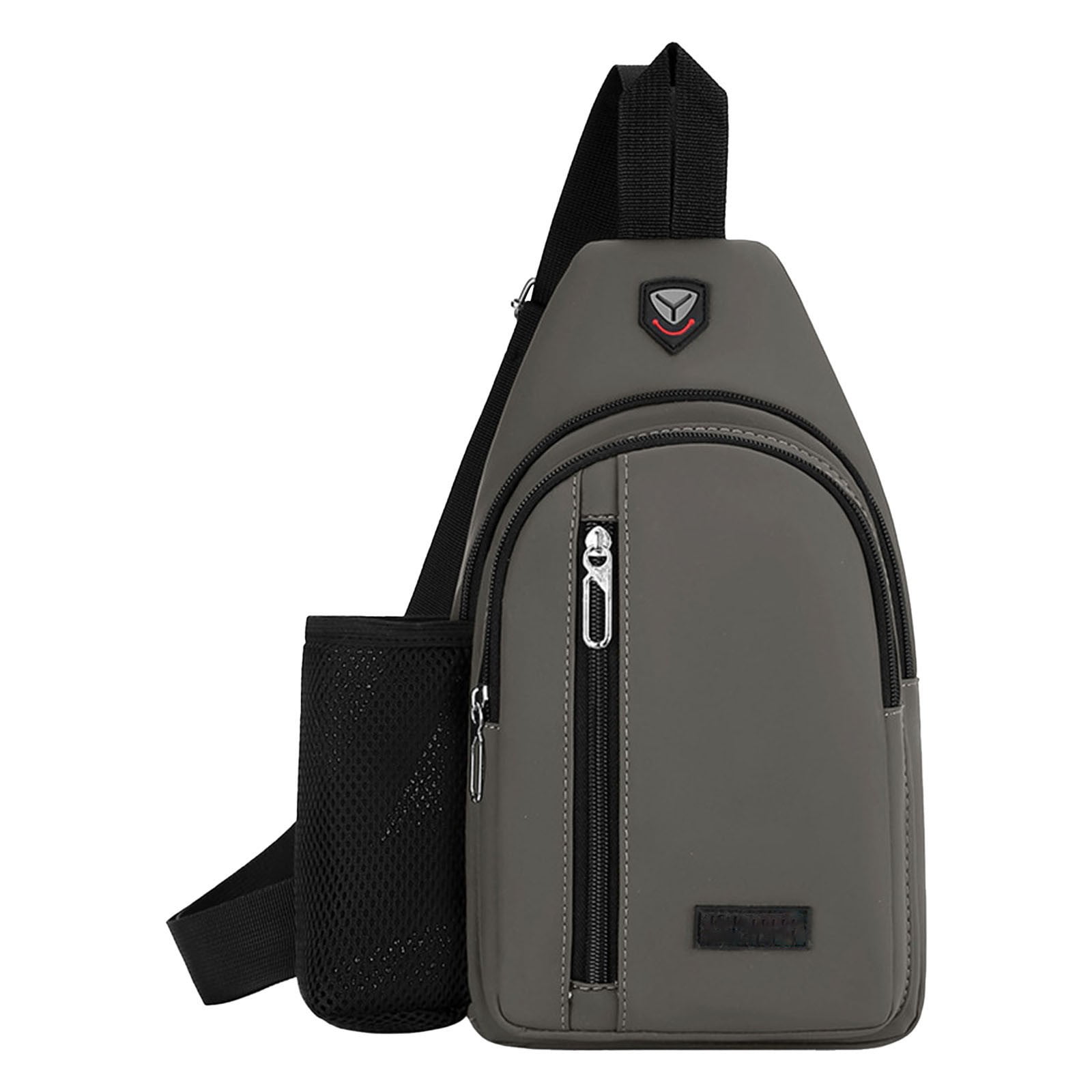 Dqrpseetb Computer Backpack Small Sling Bag with Water Bottle Holder for Woman and Man Lightweight Travel Backpack Adult Unisex Size One size Gray