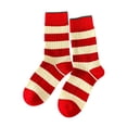 thumbnail image 1 of DQRPSEETB Crew Socks Womens to Keep Warm Sock Stripe Lightweight Cotton Socks Fashionable Socks Beige, 1 of 3